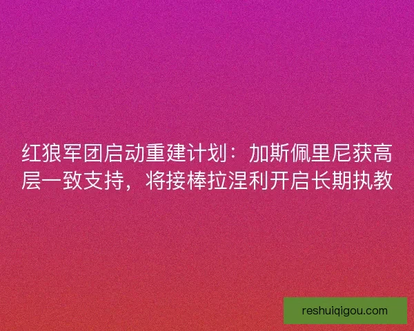 红狼军团启动重建计划：加斯佩里尼获高层一致支持，将接棒拉涅利开启长期执教